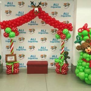 Decoración con globos para Navidad