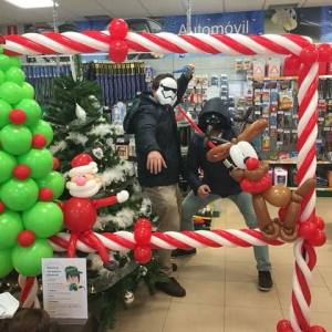 Decoración con globos para Navidad