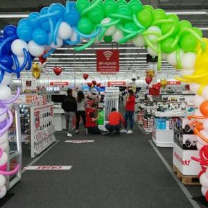 Tienda decorada con globos